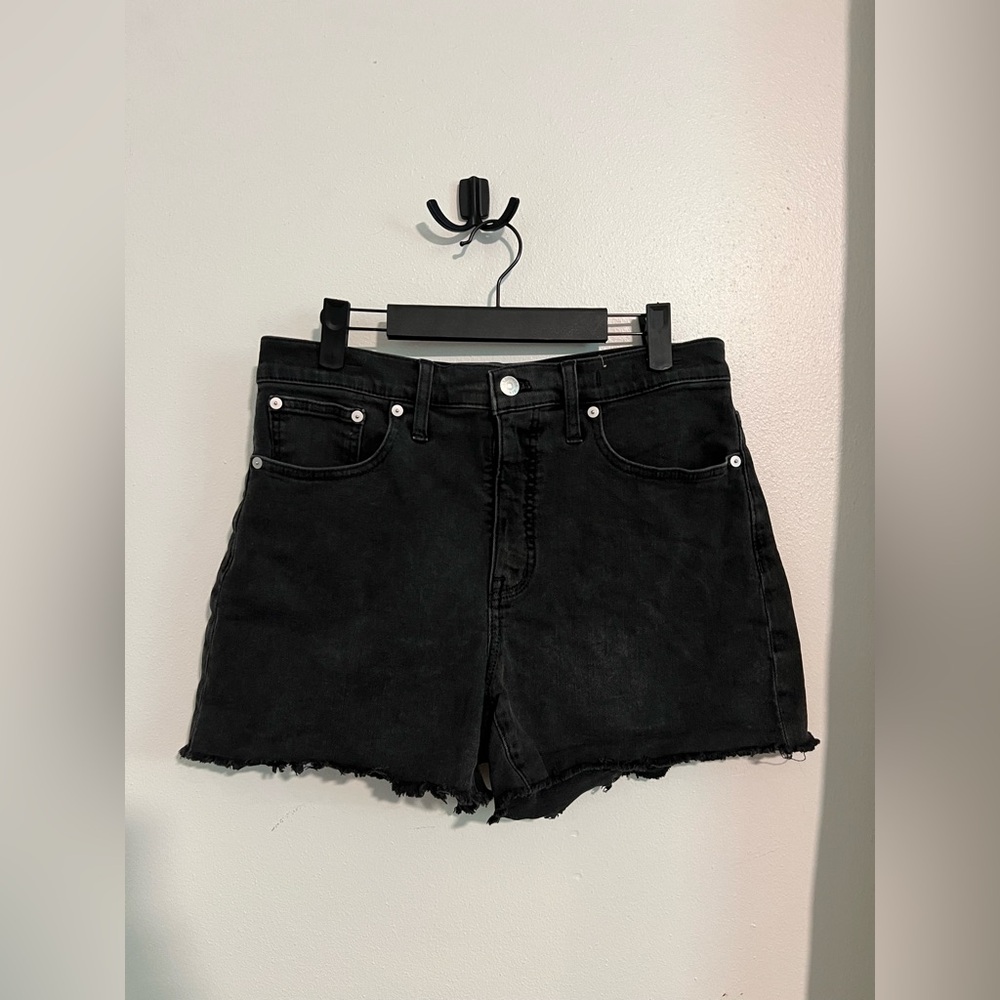 Madewell Black The Perfect Vintage Jean Short 29 Lunar Wash Coastal High Rise